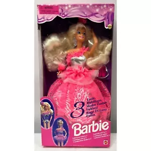 Mattel Barbie 3 Looks Doll In Original Packaging - Blonde Hair With Pink & Silve - Picture 1 of 5