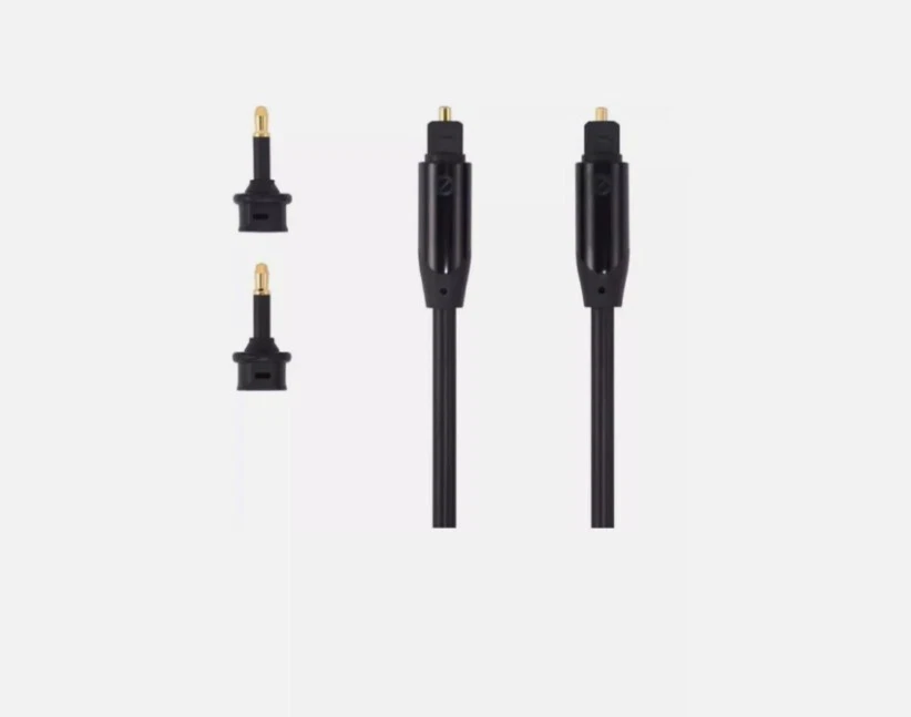 Digital Optical Cable Sandstrom AV Black Series Audio 2 x TOSLINK Adaptors 1M - Image 1 of 4