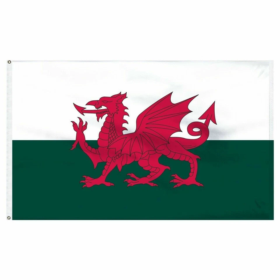 New Wales 12 x 8 ft Extra Large Patriotic Welsh Dragon Rugby Football Jumbo Flag - Image 1 of 1