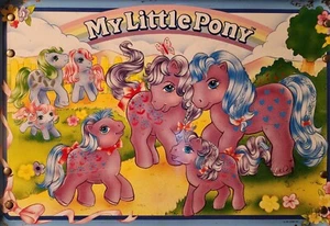 🌈 Vintage My Little Pony TV Spieltablett 1989 Klappbeine MLP Icarus Toys G1 🌈 - Bild 1 von 23