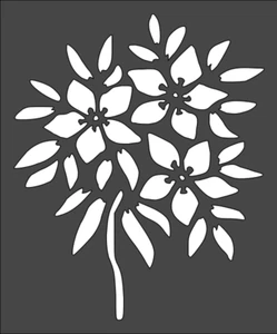 1- 5x6 inch Stencil, (PE-81) Flower (6mil) (Last one) - Bild 1 von 2