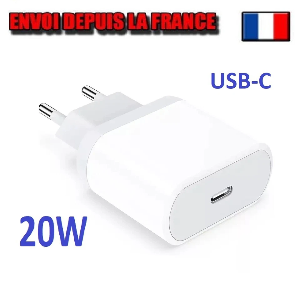 Prise Chargeur Secteur Rapide USB C - Prise secteur 20W - Bild 1 von 1
