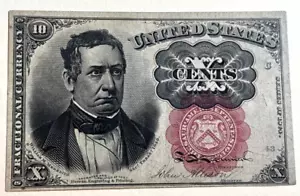 1874 10 Cent US Fractional Currency Note Fifth Issue AU 10c FR#1265 (01) - Picture 1 of 2