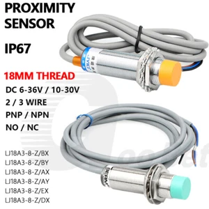 Inductive Proximity Sensor LJ18A3 Metal Detecting NPN PNP NO NC 2/3 Wire 6-36VDC - Picture 1 of 22