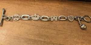 Juicy Couture Strass Cutout mit Charm Tropfen Knebel Armband 7,5 - Bild 1 von 6