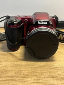 Nikon Coolpix L810 Digitalkamera 26-fach optischer Zoom rot mit Objektivdeckel und Trageriemen - Bild 1 von 15
