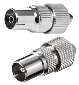 1 X MĘSKI 1x Gniazdo TV KONCENTRYCZNE ZŁĄCZE ARIEL WTYKI TV ANTENA TELEWIZYJNA DO PRZEWODU KABLOWEGO - Zdjęcie 1 z 9