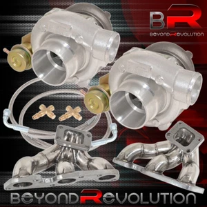 For Nissan Skyline GTr Twin Turbo Manifold 2 GT28 Turbo Braided Oil Feed Lines - Bild 1 von 7