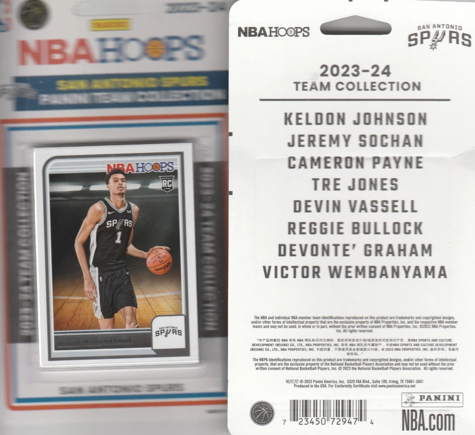 San Antonio Spurs 2023/24 Panini Aros Equipo Sellado Set-VICTOR WEMBANYAM RC #277 Foto 1 de 1