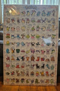 BRAND NEW 2020 NINTENDO POKEMON JOHTO REGION POSTER #152-#251 CHART 24" X 36" - Picture 1 of 9