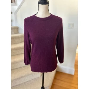 Talbots dunkel lila Kaschmir Rundhals Langarm Pullover - Bild 1 von 5