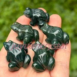 5pcs Natural Ocean Jasper Frog Carved Mini Animals Quartz Crystal Skull Healing - Picture 1 of 5