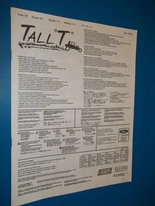 1/8 Scale: Tall T Lindberg 73047 Instruction Manual - Picture 1 of 1