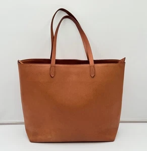 Madewell The Transport Tote Leather Zip Top Bag in English Saddle Brown - Bild 1 von 17