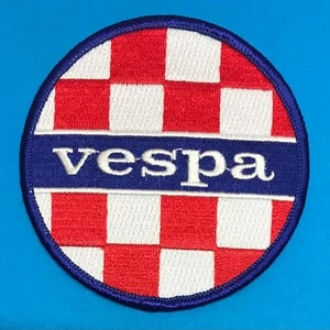 SCOOTER MOD PATCH - VESPA TWO TONE - BLUE - RED - WHITE - Picture 1 of 1