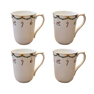 Royal Copenhagen Weihnachtstasse Stern geriffelt 4er Set - Bild 1 von 10