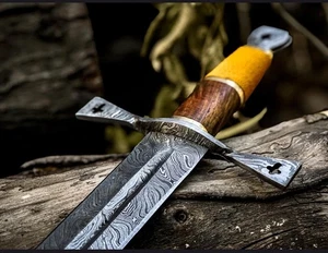 Hand Forged Viking Sword Damascus steel Blade Sharp Battle Ready Medieval Sword - Picture 1 of 7