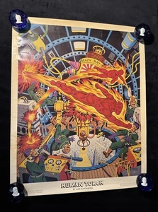 Vintage Marvel Human Torch Alex Schomburg 1984 Poster 23x29 - Picture 1 of 15