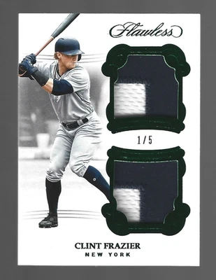 Clint Frazier 2018 Panini Flawless Dual Relics Patches 1/5 💲 - Imagem 1 de 3
