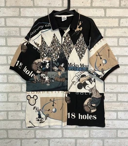 Vintage 1990s THE DISNEY STORE Mickey Donald Duck Goofy Golf Club Polo Shirt XL - Bild 1 von 16