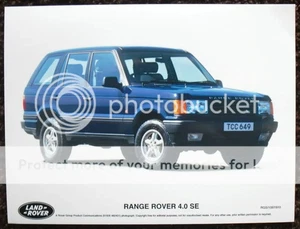 RANGE ROVER 4.0 SE Colour Press Photograph #RGS/1097/910 - Picture 1 of 1