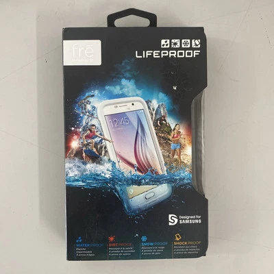 Capa LifeProof FRE impermeável para Samsung Galaxy S6 cinza branca nova em folha fabricante de equipamento original - Imagem 1 de 2