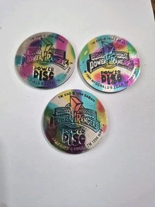 3x!! Mighty Morphin Power Rangers Power Disc Slammer Pog Vintage 1994 McDonalds - Picture 1 of 2
