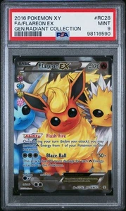 Pokémon XY Generations Radiant Collection 2016 arte completo/Flareon Ex PSA 9 nuevo certificado - Imagen 1 de 6