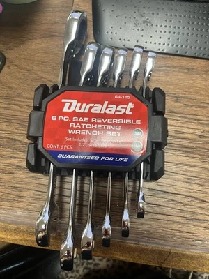 Duralast реверсивный 6-шт SAE храповик гаечный ключ набор 64-115 новый! - Изображение 1 из 2