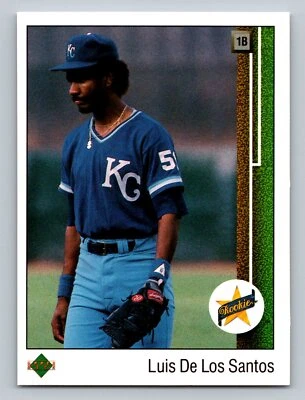 Luis de los Santos RC Rookie 1989 Upper Deck #12 Kansas City Royals - Image 1 of 2