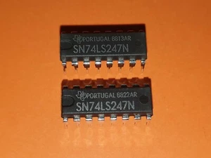 2x 74LS247N BCD to 7-Segment Decoder DIP-16 - Picture 1 of 3