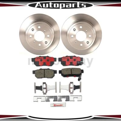 Pastillas de freno y rotores traseros Brembo para Honda Prelude 1988 1989 1990 1991 Foto 1 de 4