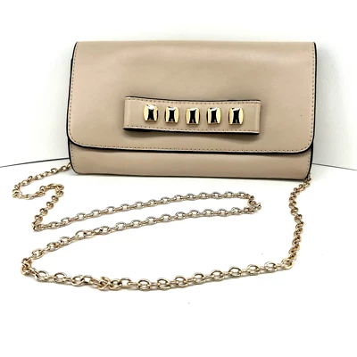Bolso Bandolera Danier Cuero Genuino Beige Bolso sin asas Tono Dorado Correa de Cadena Foto 1 de 4