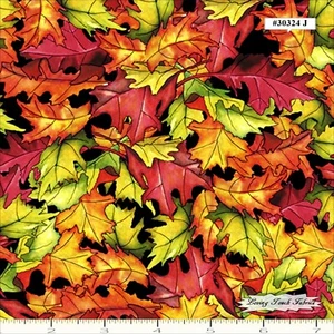 QT, A PILGRIM'S AUTUMN, DESIREE'S DESIGNS, PACKED FALL LEAVES, PRICED @ 1/2 YD - Bild 1 von 1
