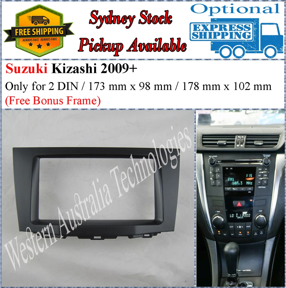 Fascia facial se adapta a Suzuki Kizashi 2009+ Kit de tablero doble dos 2 DIN* Foto 1 de 4