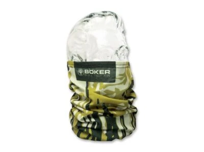 Neck Gaiter BOKER® Tube Scarf Treebrand Green Camo Bandana Mask Knife - 09BO193 - Image 1 of 4