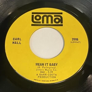 Carl Hall: Mean It Baby / You Don't Know Nothing 45 - Loma 2086 - Northern Soul - Imagen 1 de 2