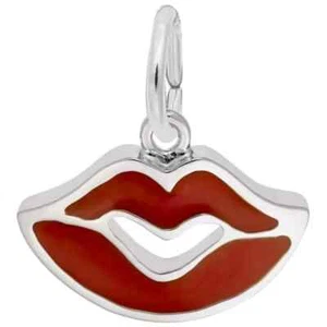 Charm in argento sterling e dipinto sigillato con un bacio omaggio Stati Uniti Spedizione - Foto 1 di 2