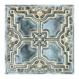 Decorative fancy tiles Emboss interior wall panel 2'X2' PL16 Bluish gold 10pcs - Picture 1 of 18