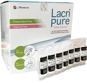 Linsenspülen & Einsetzen, 98 Fläschchen, LacriPure Kochsalzlösung Kontaktlinsenlösung - Bild 1 von 6