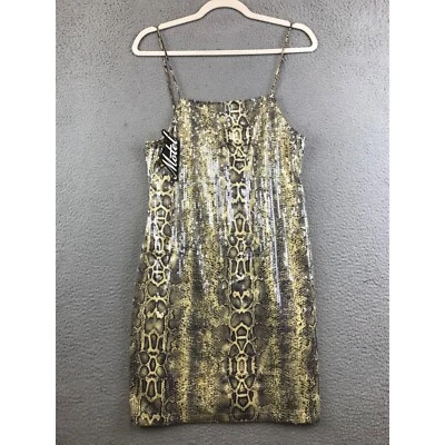 Новый Selana обтяжку платье в кислоты змея прозрачный блестки - Изображение 1 из 4