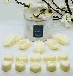 Bath and Body Works-White Barn cera de teca negra fundida/tartas paquete de 10 - Imagen 1 de 2