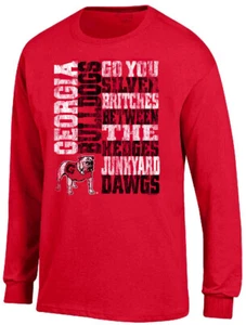 Camiseta para hombre Georgia Bulldogs roja entre los hedges manga larga - Imagen 1 de 5