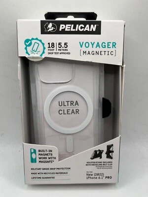 Pelican Voyager MagSafe Series Case &Holster For iPhone 14 Pro (6.1") - Clear - Image 1 of 4