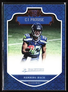 2016 Panini #275 C.J. Prosise Shining Armor Rainbow Foil Rookie Seattle Seahawks - Bild 1 von 2