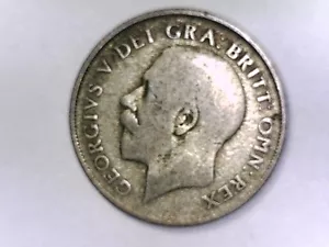 GREAT BRITAIN 1921 One Shilling Silver Fine - Picture 1 of 2