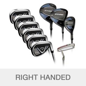 GOLF CLUBS CALLAWAY EDGE 10PC SET DRIVER WEDGES IRONS PUTTER RIGHT HAND REG FLEX - Picture 1 of 7