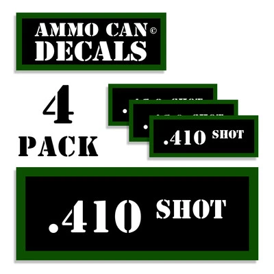 RIGHT WING INK 410 SHOT Ammo Can 4x Labels Ammunition Case 3"x1.15" stickers decals 4 pack