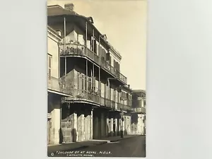 Nueva Orleans, LA, Toulouse Street at Royal Postcard, C. Bennette Moore, RPPC A-1 - Imagen 1 de 2