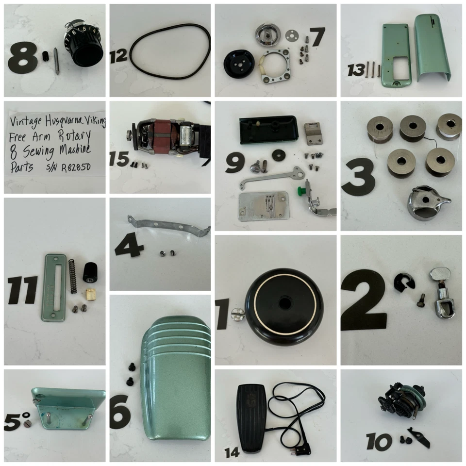 VINTAGE HUSQVARNA VIKING FREE ARM ROTARY 8 SEWING MACHINE - Image 1 of 1
